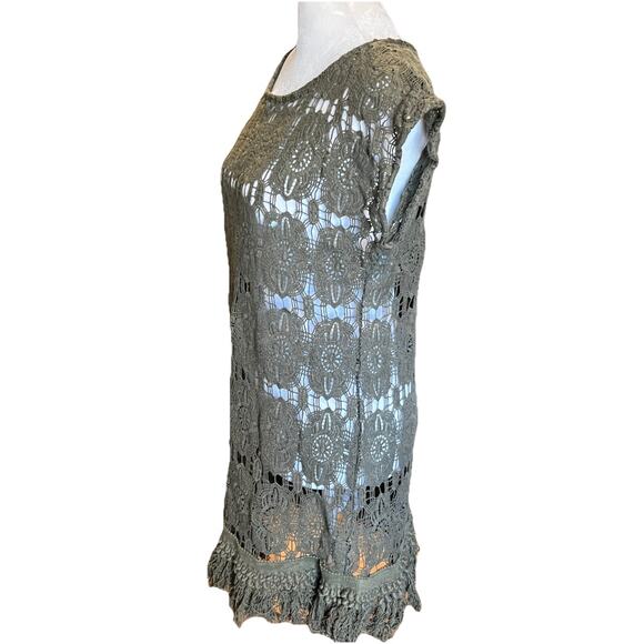 Eberjey green cotton crochet coverup dress M/L Beach resort - Picture 6 of 7